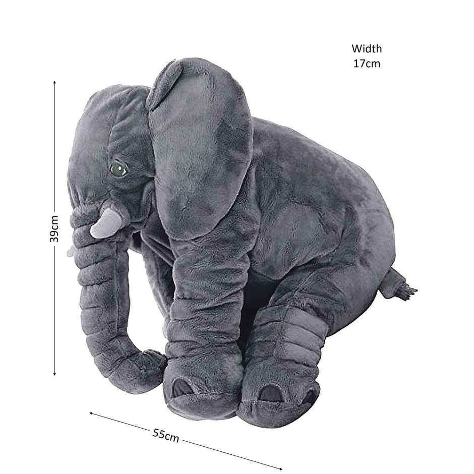 DearJoy Elephant Shaped Baby Pillow - Grey | Soft & Cuddly