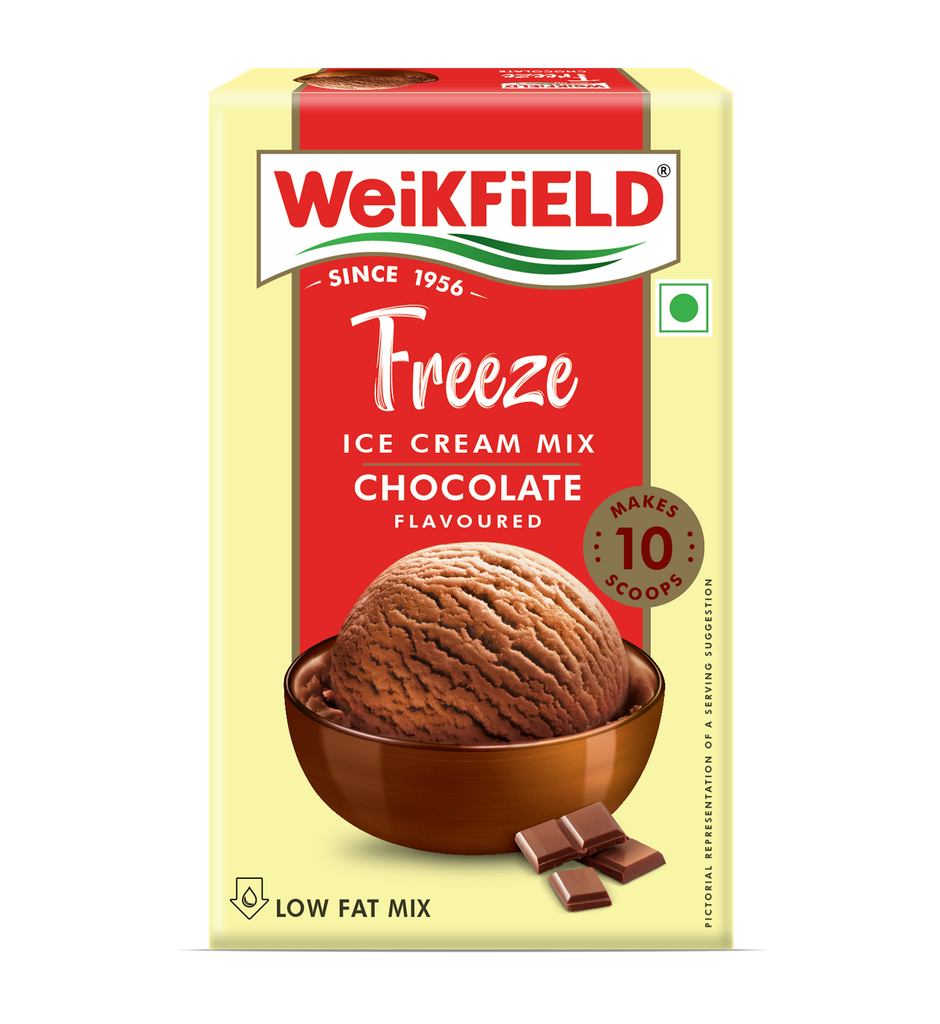 Weikfield Freeze Ice-cream Mix Powder | Chocolate Flavor | Vegetarian | Carton