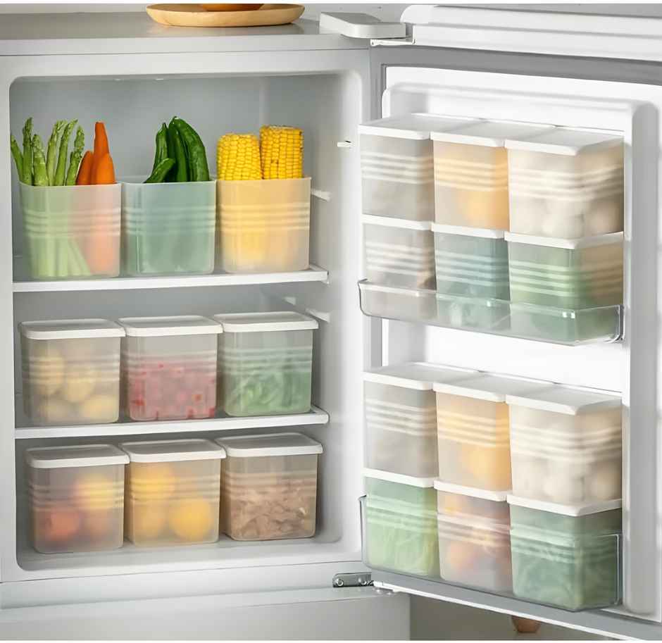 YouBee Fridge Storage Containers 1200ML Refrigerator Organizer Boxes BPA Free Vegetable Storage