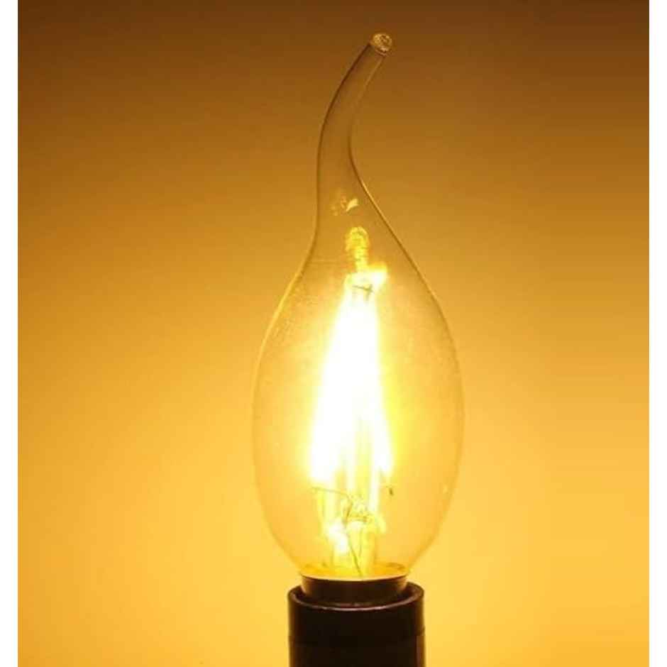 Desidiya Dimmable 4 Watts C35 Led Bulb, Base E27 Holder (Warm White) 