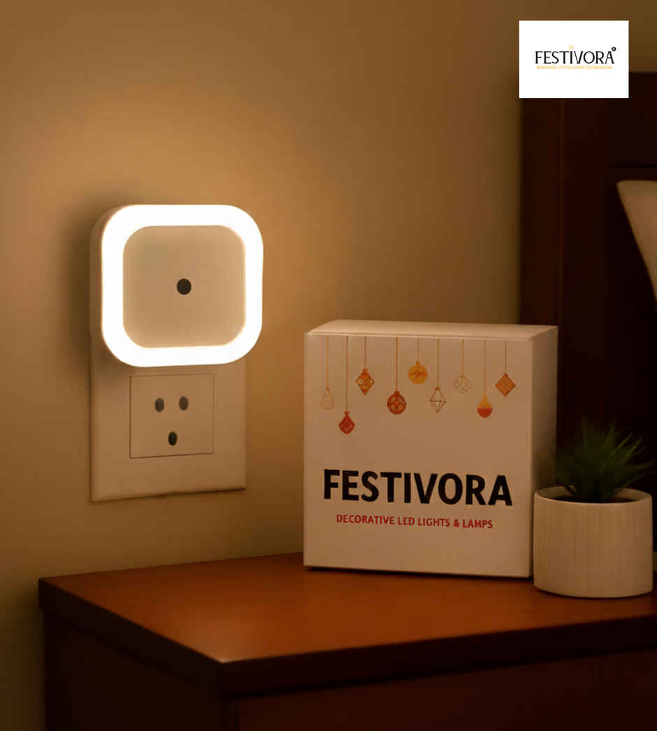 Festivora Smart Night Sensor Warm White Light Bulb | Automatic On/Off Dim Led | Night Light