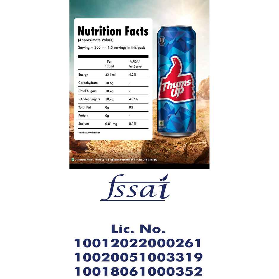 Thums Up Soft Drink Can | Carbonated Beverage
