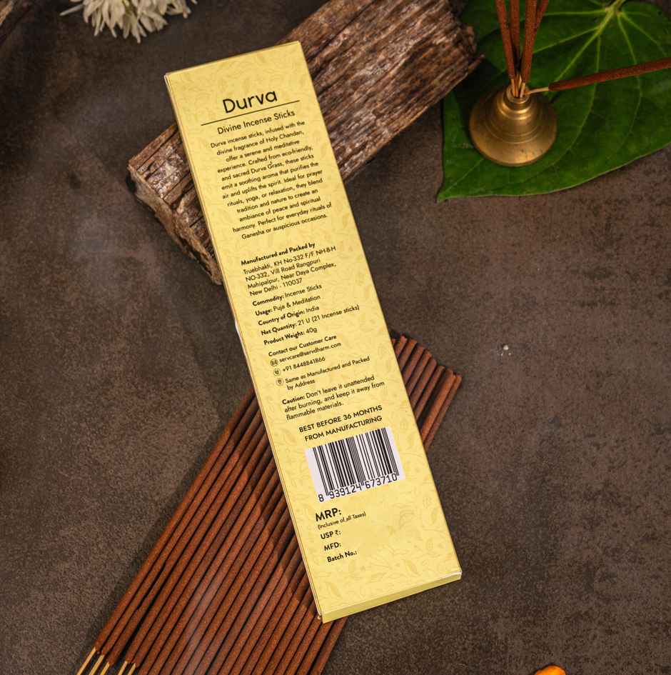 Durva Divine Incense Sticks | Fragrance Holy Chandan | ServDharm