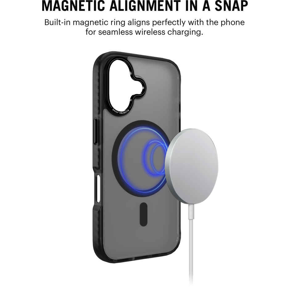 DailyObjects iPhone 16 Plus Black Nimbus MagSafe Phone Case