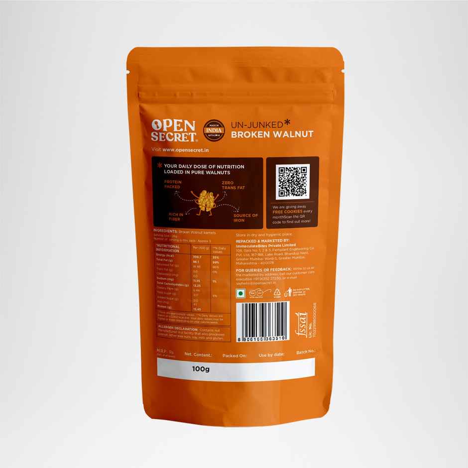 Open Secret Premium Broken Walnut Kernels | Akhrot