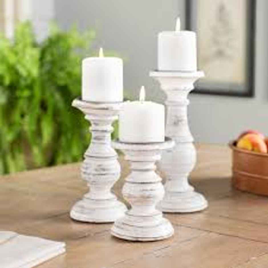 Unscented Pillar Candle | Auradecor