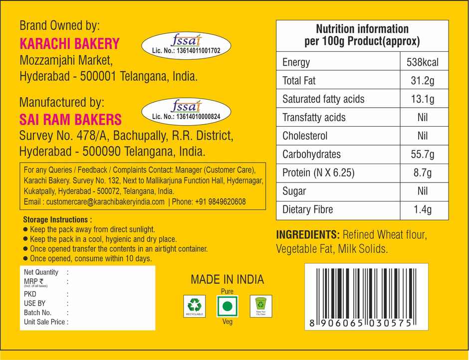 Karachi Bakery Khari Puff