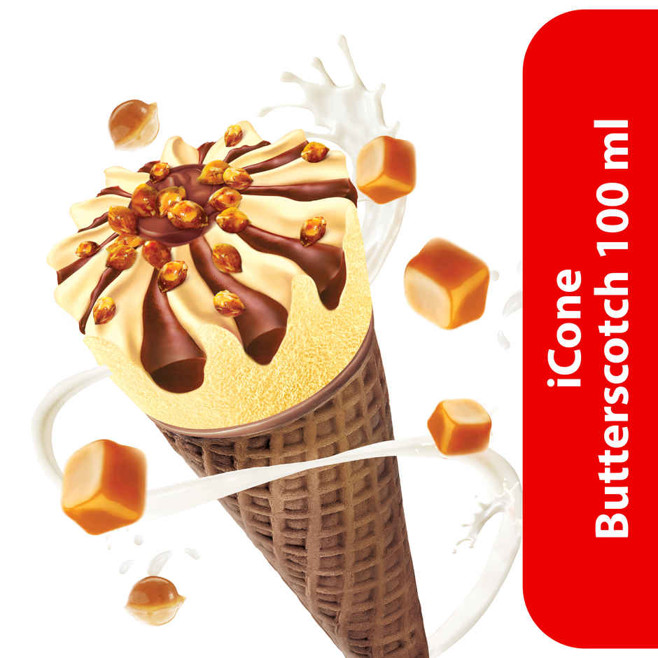 Arun Butterscotch Icone Ice Cream Cone Combo 