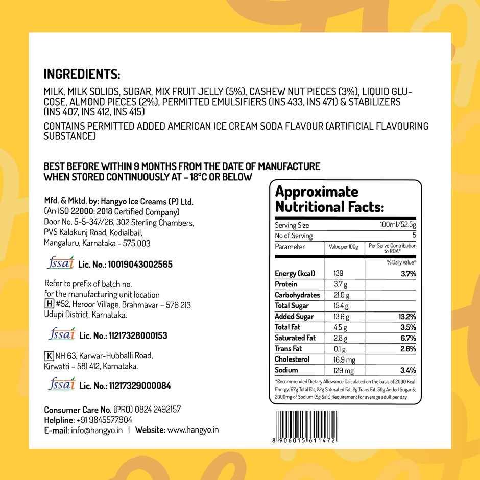 Hangyo Mango Ice Cream Tub | Fruity Creamy Dessert