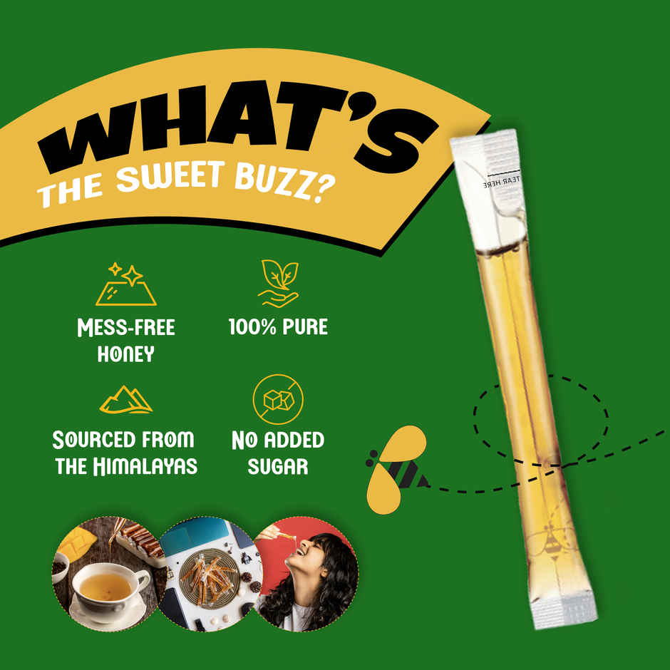 Honey Twigs Lemon Infused Honey | 30 Twigs Pack