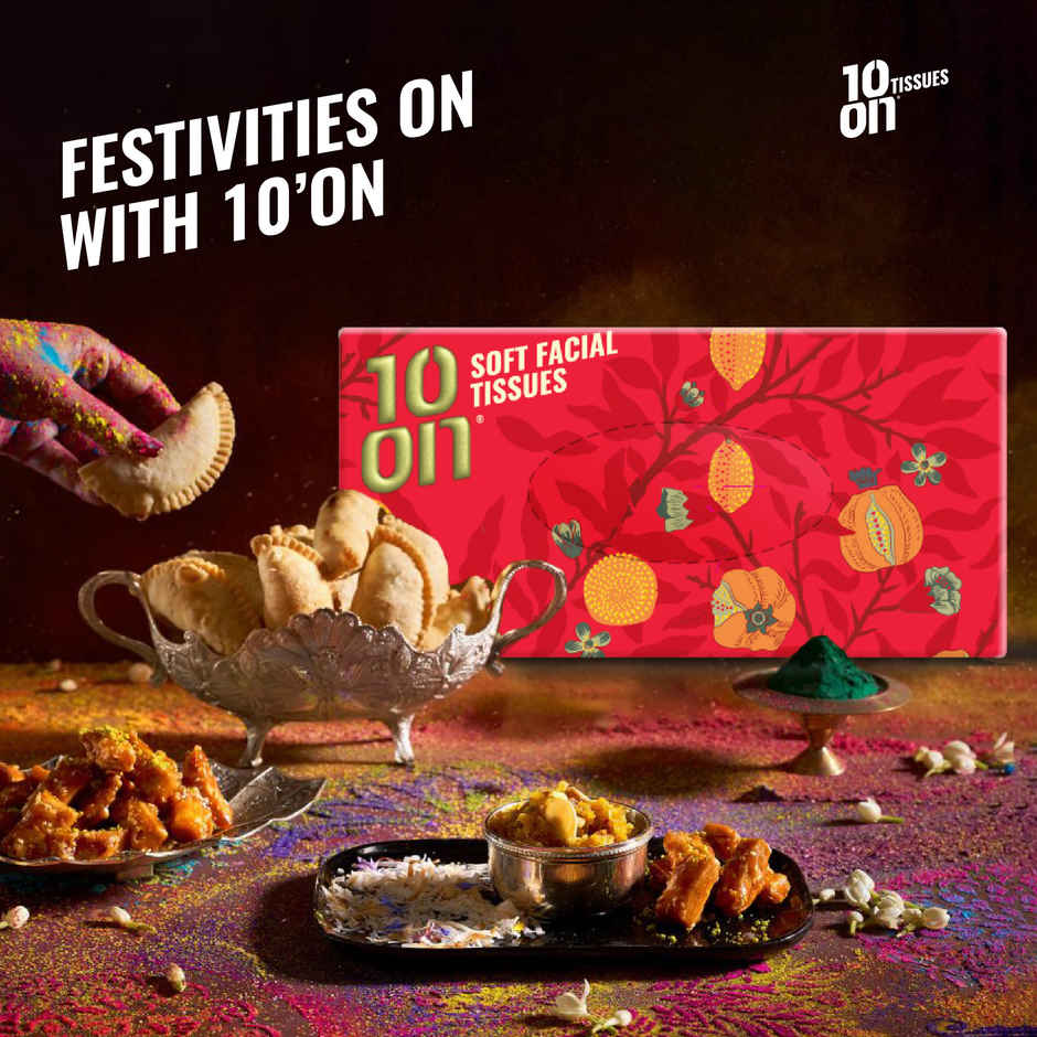 10On Lite Soft Facial Tissues Napkins - 100 Pulls