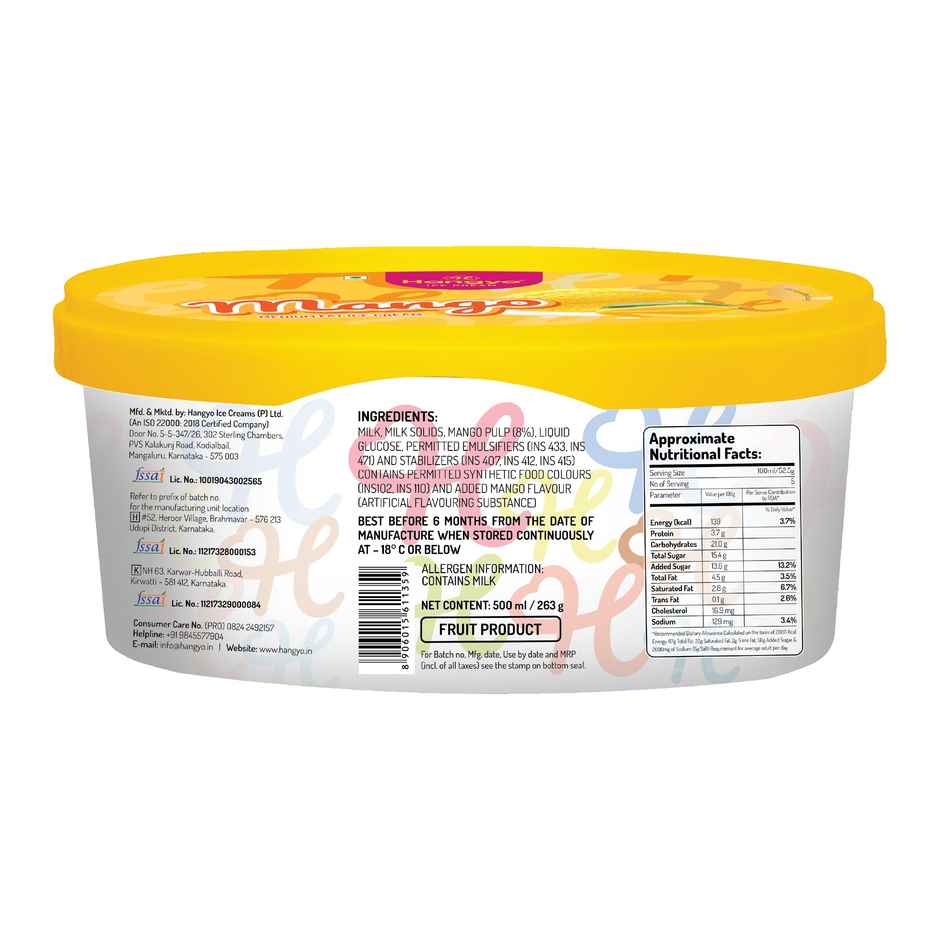 Hangyo Mango Ice Cream Tub | Fruity Creamy Dessert