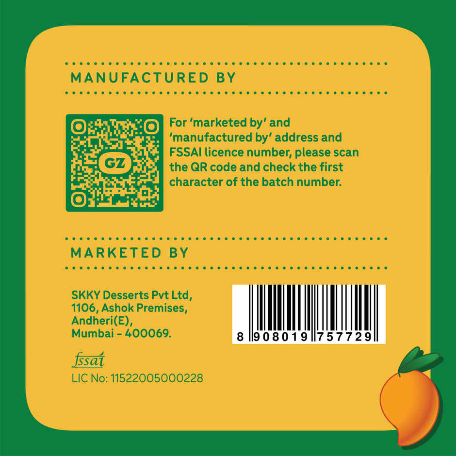 Go Zero Tropical Mango Guilt Free Ice Cream Fruit Pop