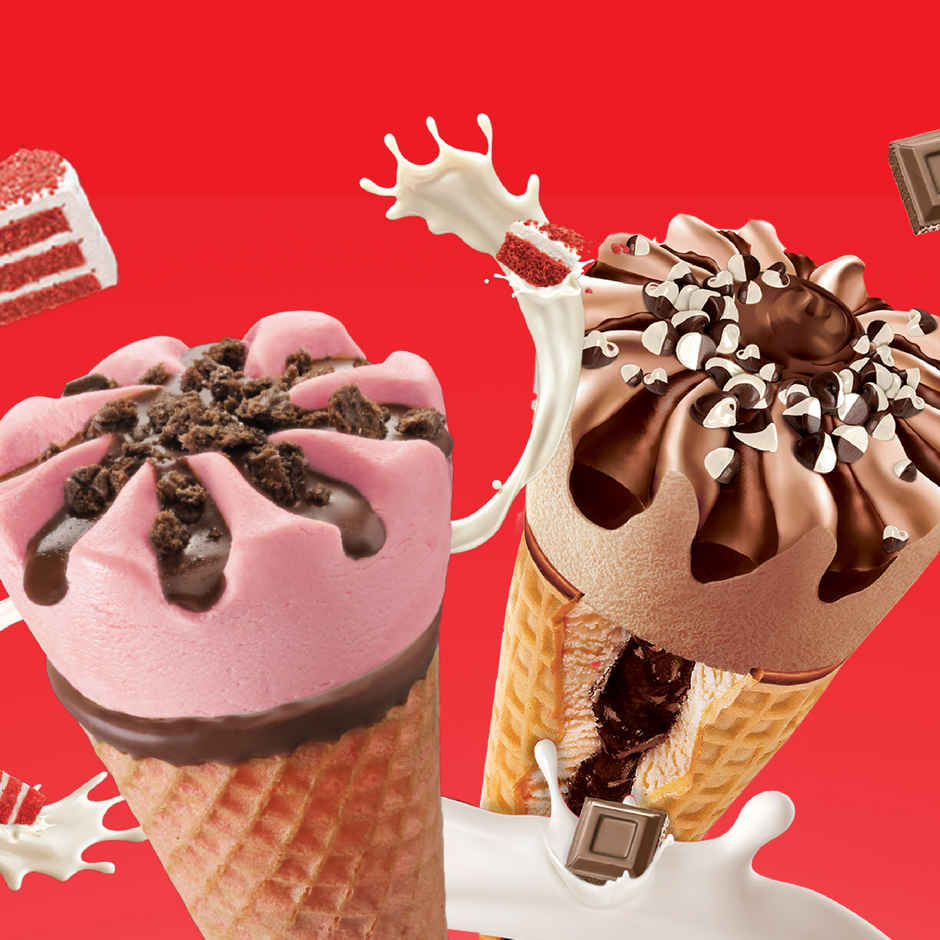 Arun Black Current Icone Ice Cream Cone Combo