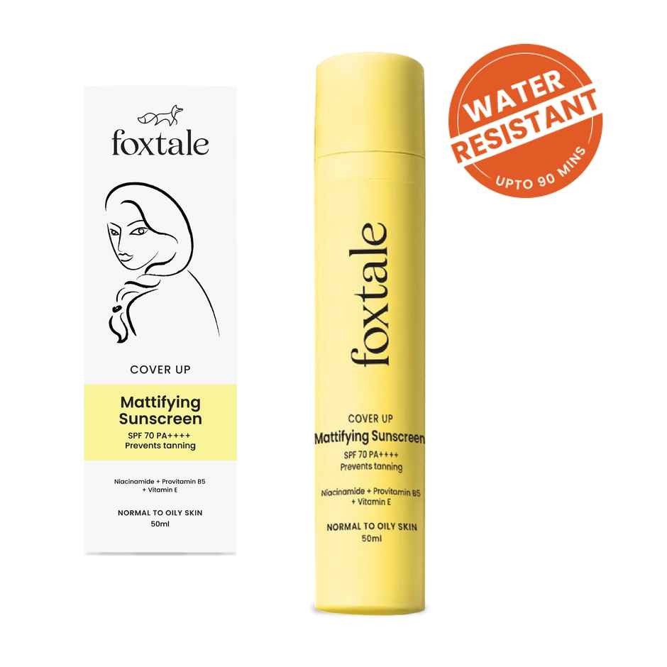 Foxtale SPF 70 Gel-Cream Sunscreen for Oily Skin with PA++++ & Niacinamide