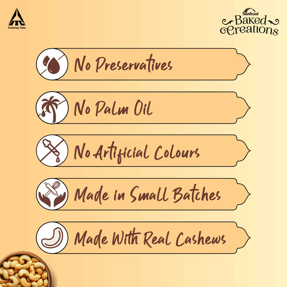 Nutty Cashew Cookies by Sunfeast Baked Creations