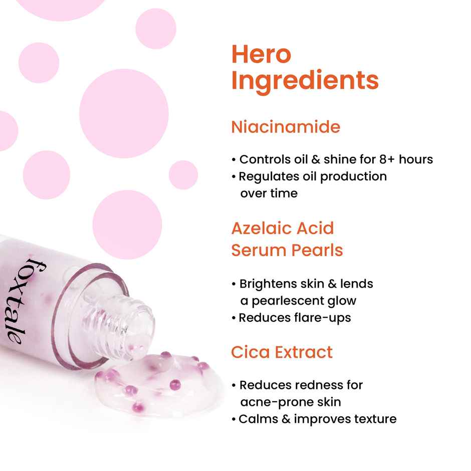 Foxtale Oil Balancing Moisturizer with Niacinamide, Azelaic Acid Pearls & Cica