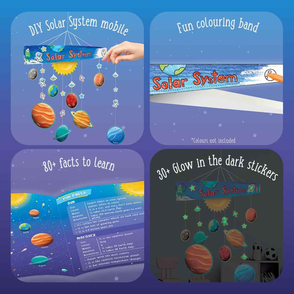 Imagimake Mapology Solar System Mobile - DIY Educational Puzzle Toys for Kids Gifting (5+ Years)