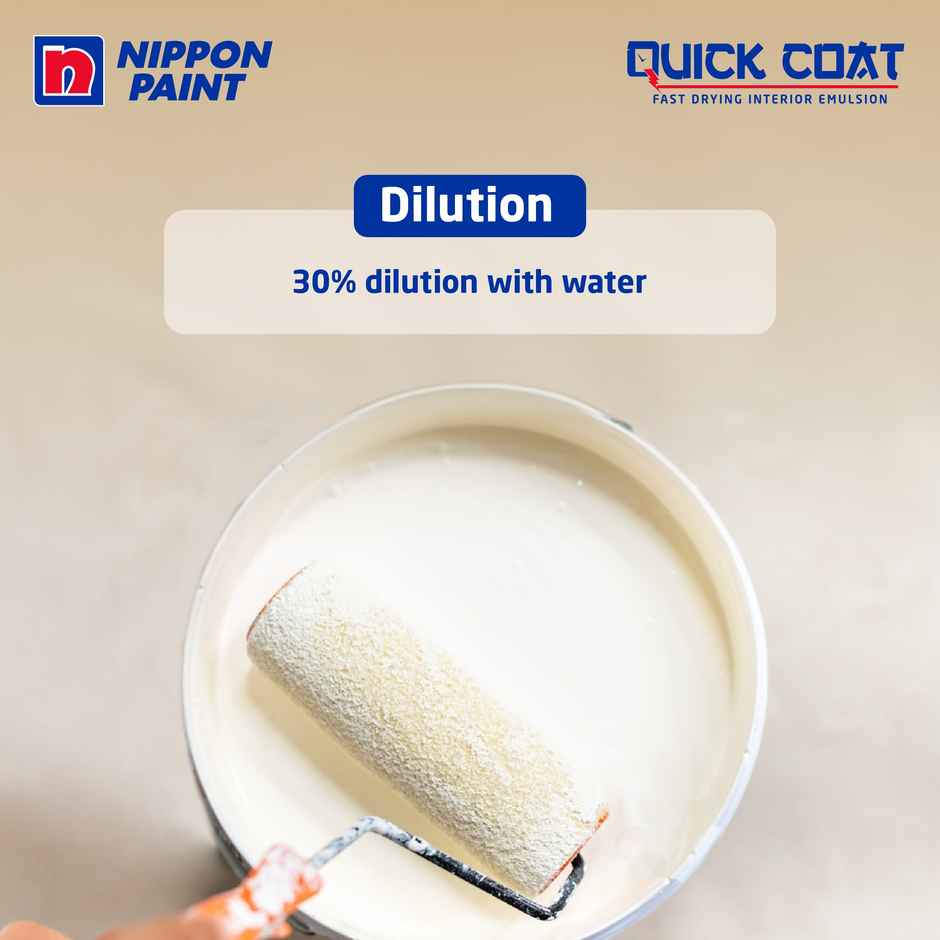 Nippon Paint Quick Coat 5kg | White Interior Paint | Smooth & Durable Finish