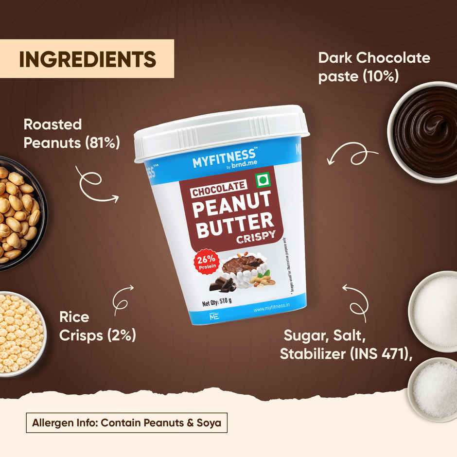 MyFitness Chocolate Peanut Butter Crispy Spread | High Protein