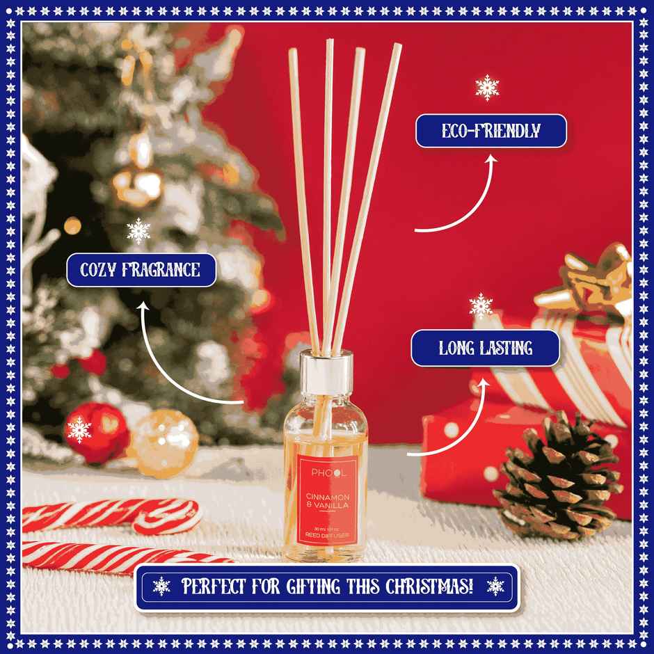 Cinnamon & Vanilla Reed Diffuser | Phool | Home Fragrance