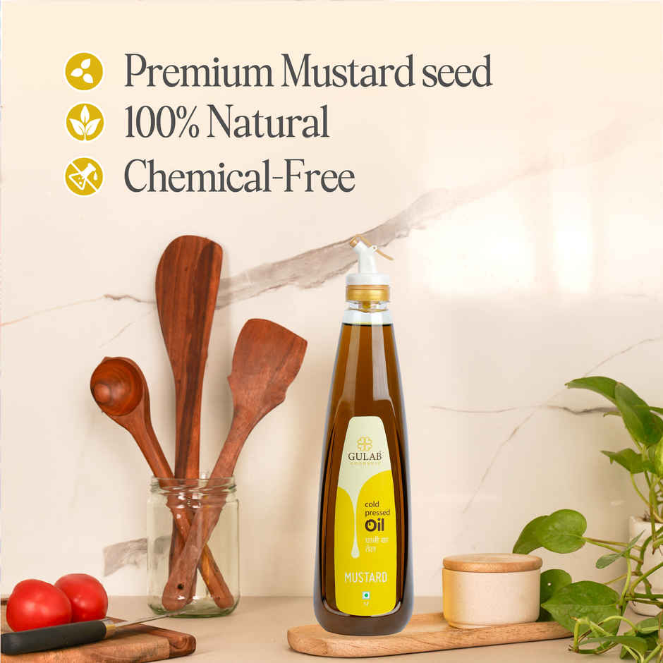 Gulab Mustard (Sarson) Cold Pressed Oil | Bottle