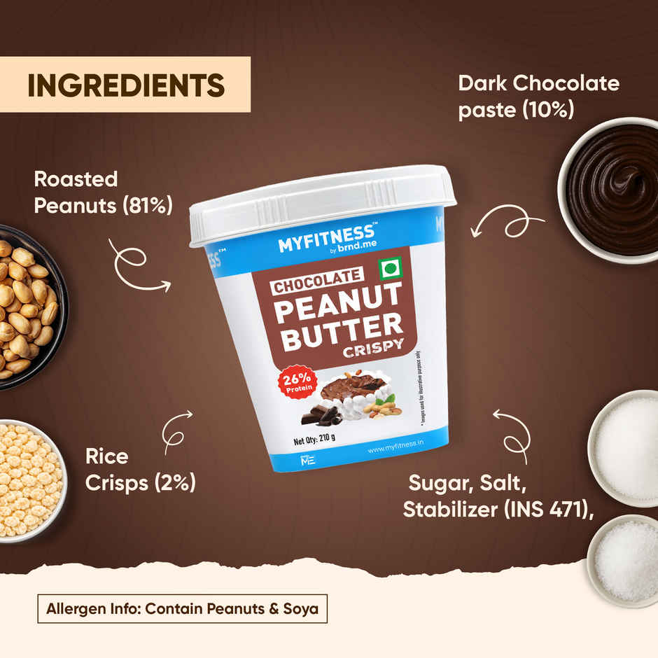 MyFitness Chocolate Peanut Butter Crispy Spread | High Protein
