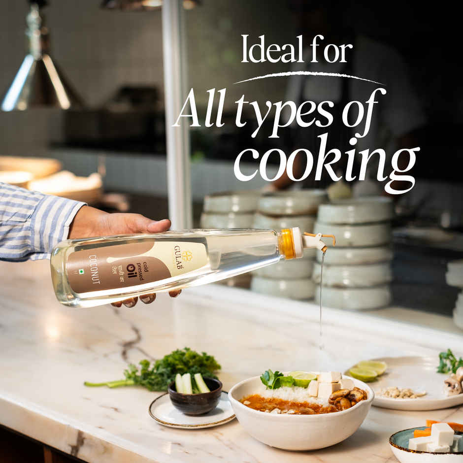 Gulab Coconut Cold Pressed Oil (Nariyal Oil) | Bottle