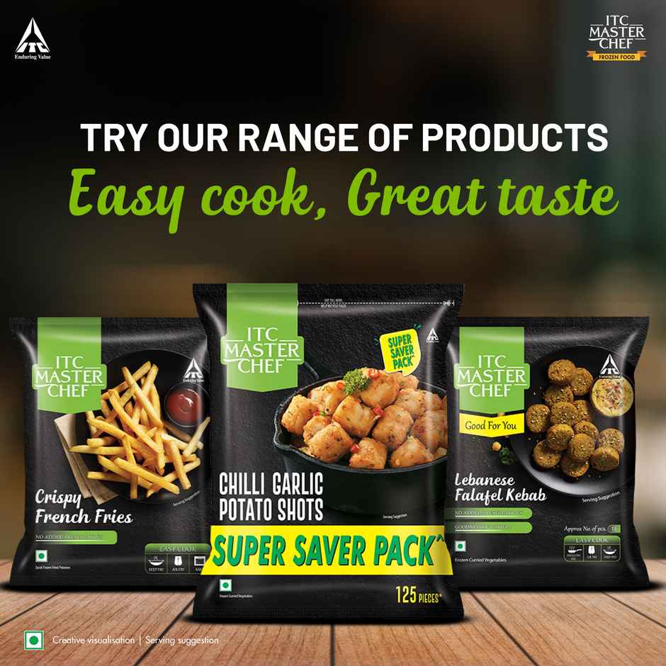 ITC Master Chef Chilli Garlic Potato Shots Nuggets - Super Saver | 125 pieces