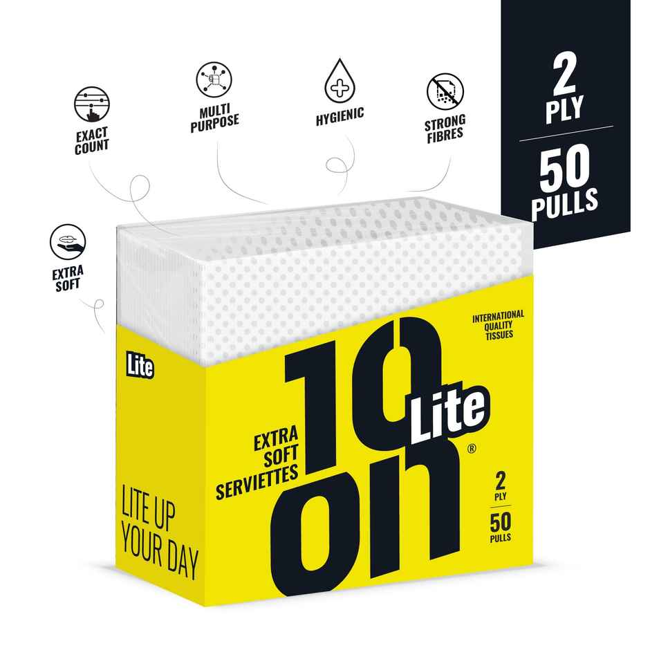 10On Lite 2Ply Table Top Tissue Napkins | 50 Pulls Combo
