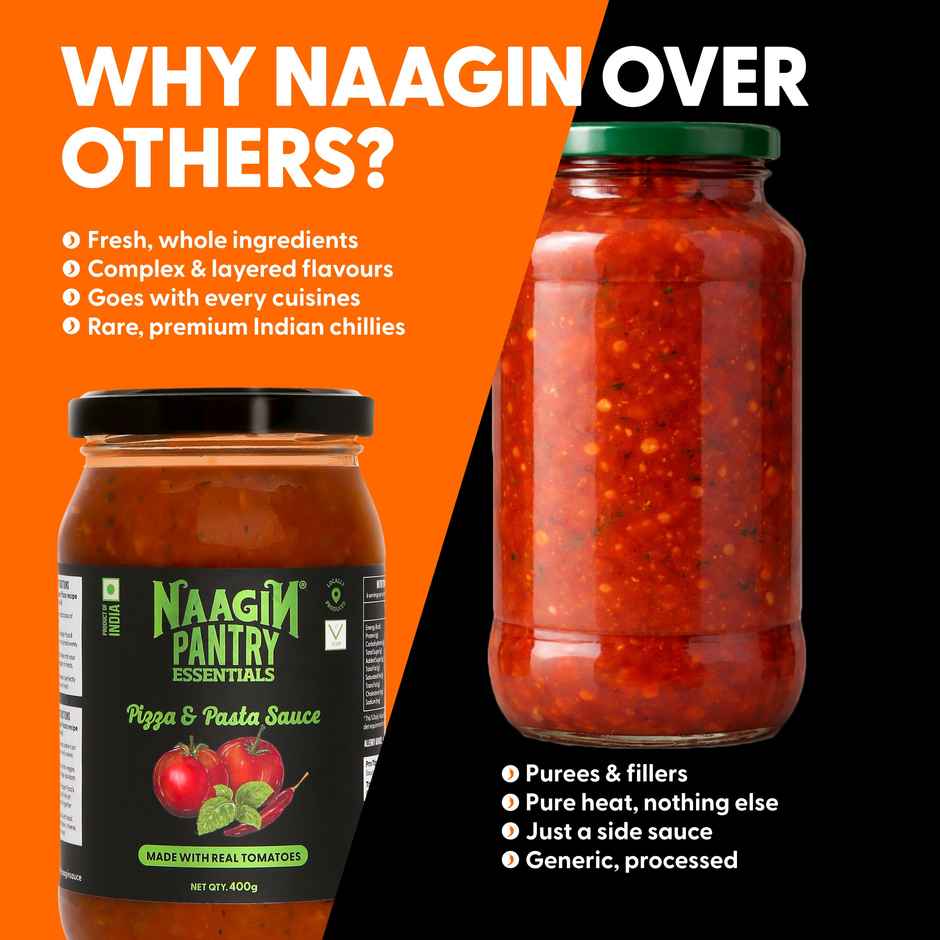 Naagin Pizza & Pasta Sauce | Indo-Italian Sauce, Premium Tomatoes
