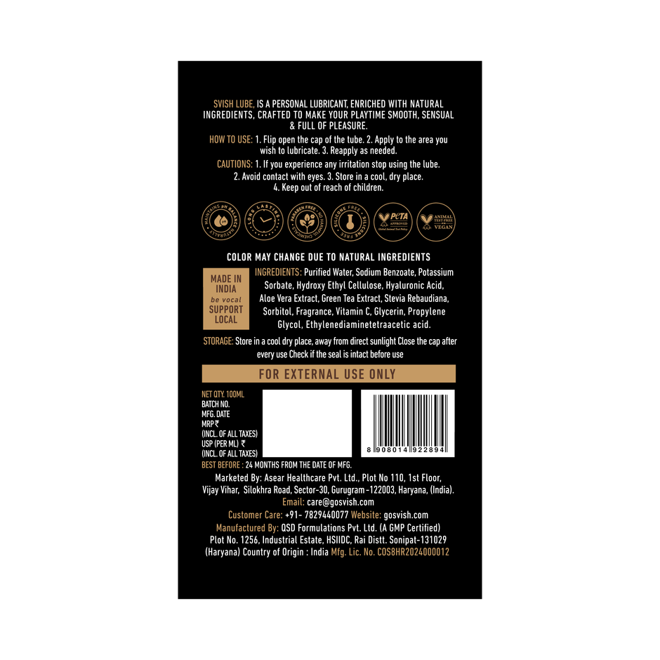 Svish On The Go Water Based Edible Chocolate Lubricant