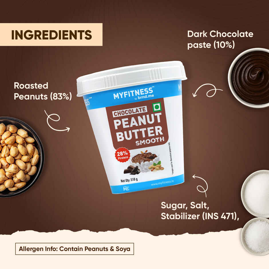 MyFitness 28g High Protein Chocolate Peanut Butter Spread - Smooth