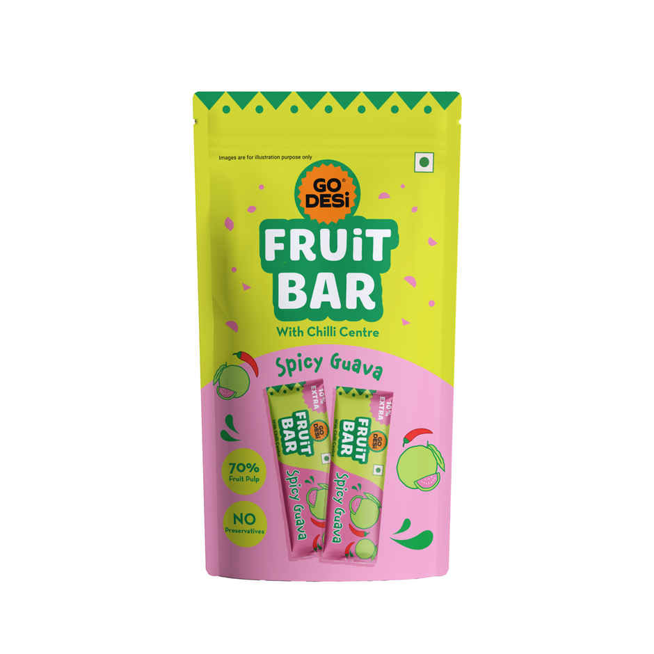 GO DESi Guava Fruti Twist Fruit Bar | Fruity & Chewy