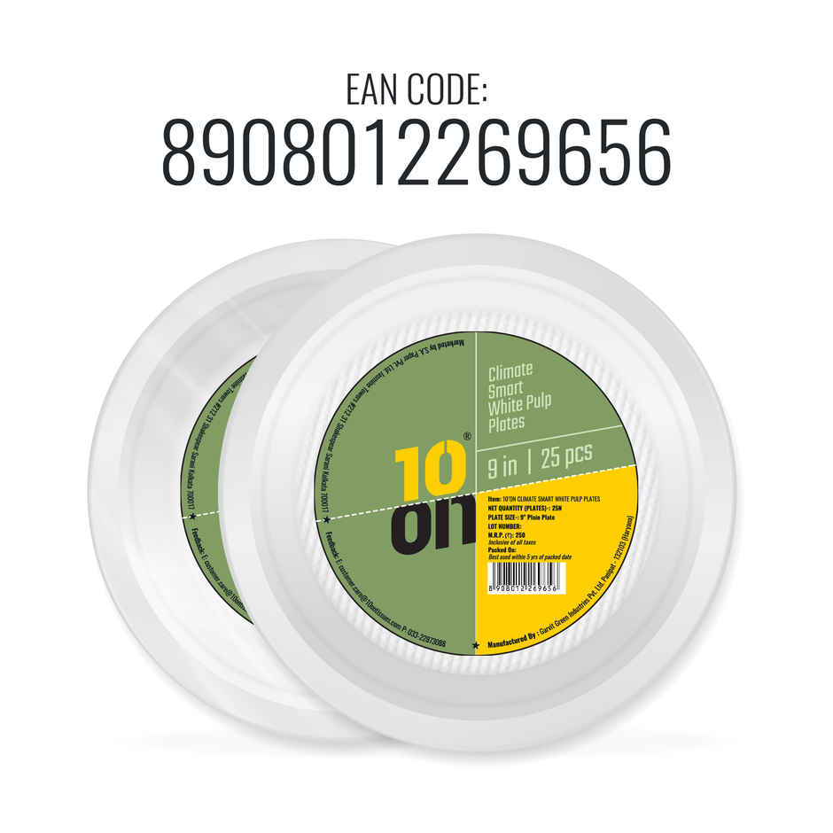 Bagasse Plain Plate | 9 inch | 10'ON Tissues