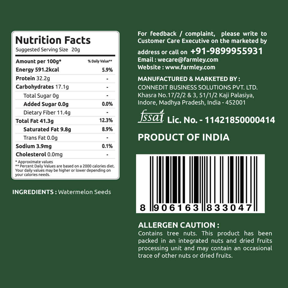 Farmley Watermelon Seeds | Raw Magaj Seeds I Tarbuj Beej | Rich In Protein Combo