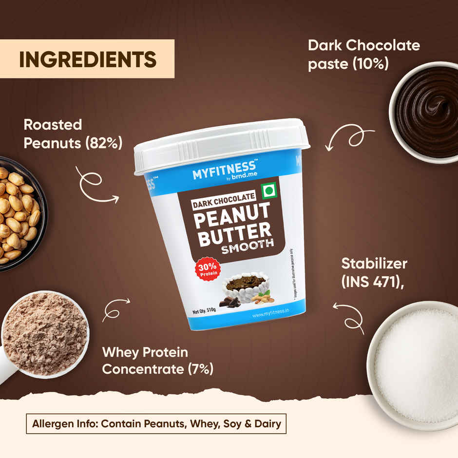MyFitness High Protein Dark Chocolate Peanut Butter Smooth Spread