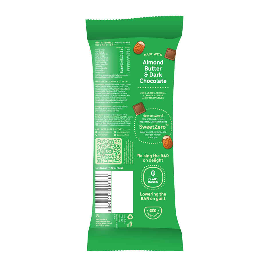 Go Zero Vegan Dark Chocobar Guilt Free Ice Cream Stick