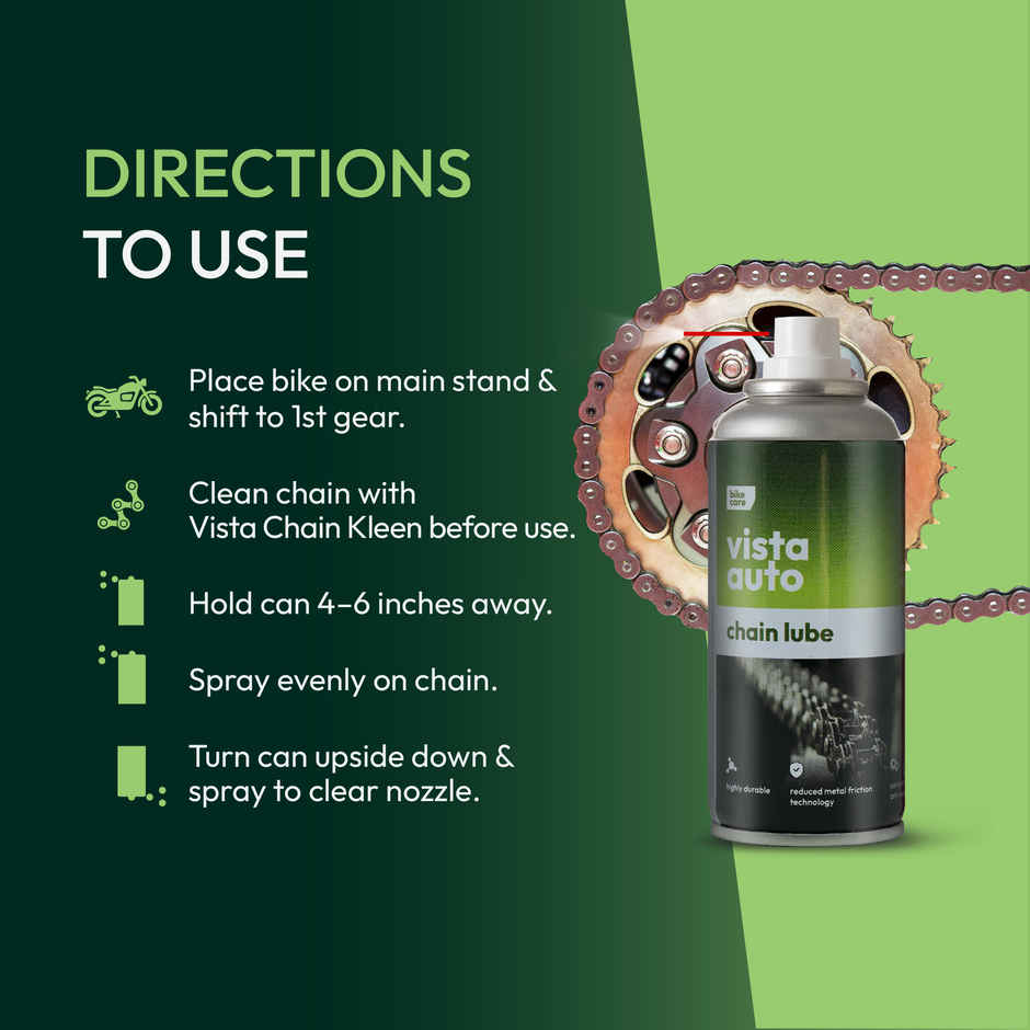 Vista Auto Care Vista Chain Lube | Bike Chain Lube | Chain Lube | Chain Spray