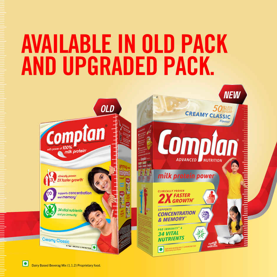 Complan Creamy Classic Flavour Drink Mix | For 5+ years Kids