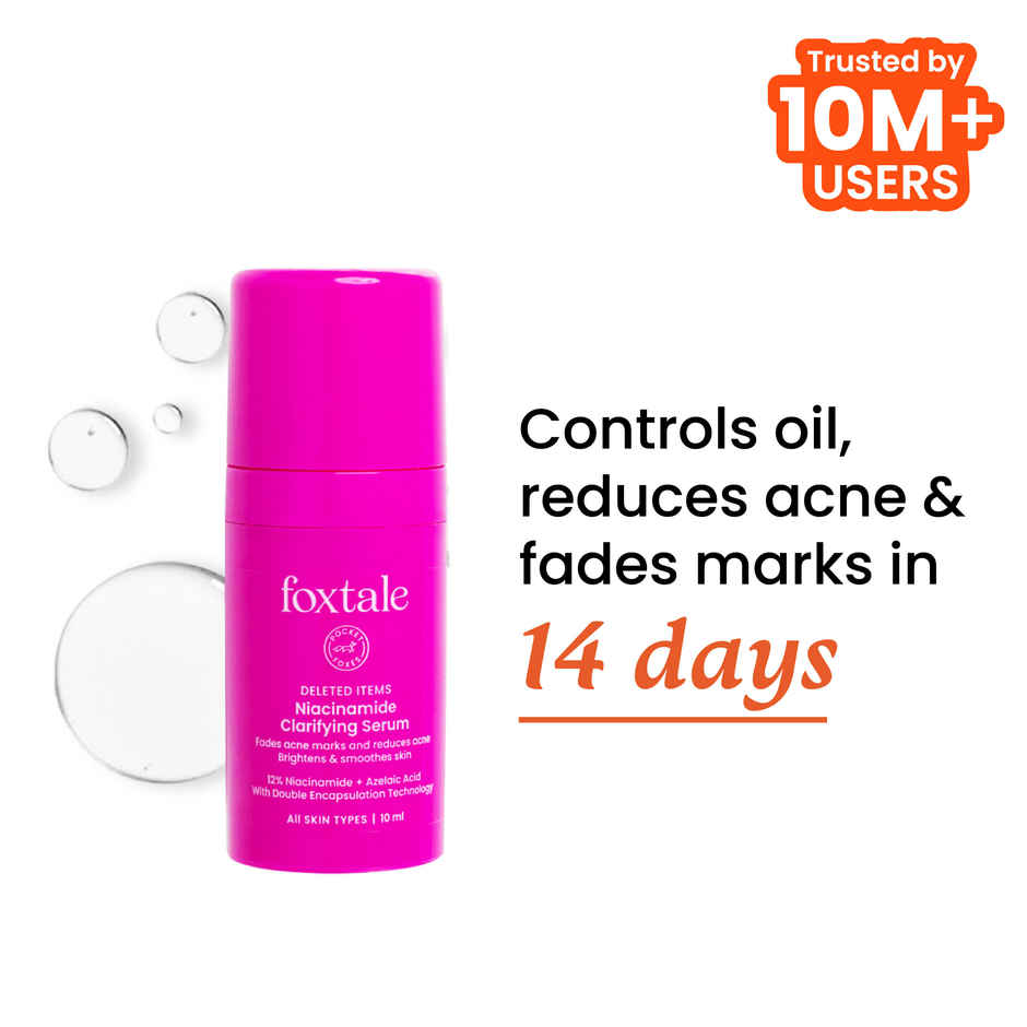 Foxtale 12% Niacinamide Face Serum with Azelaic Acid | Reduces Acne & Blemishes