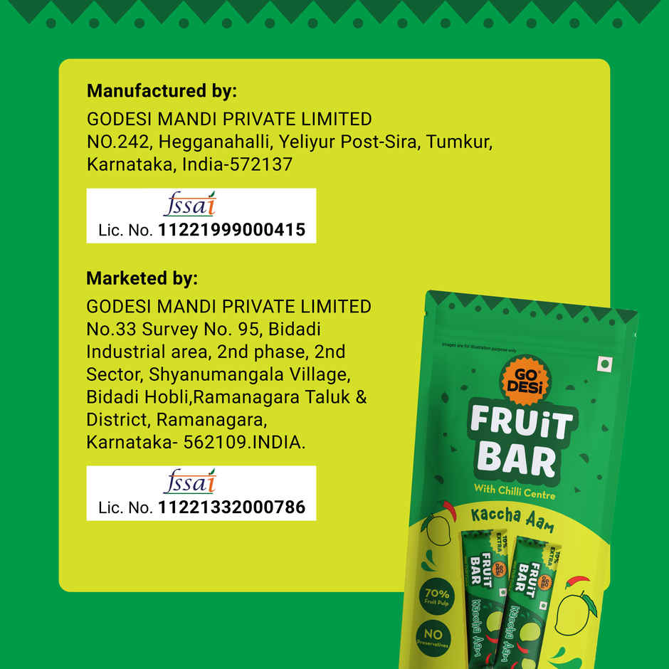 GO DESi Kaccha Aam Fruti Twist Fruit Bar