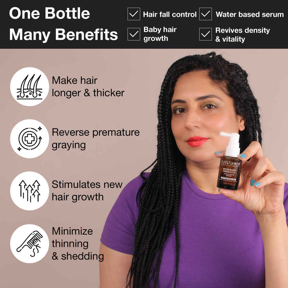 Soulflower Rosemary Serum For Hair growth & Hair fall control