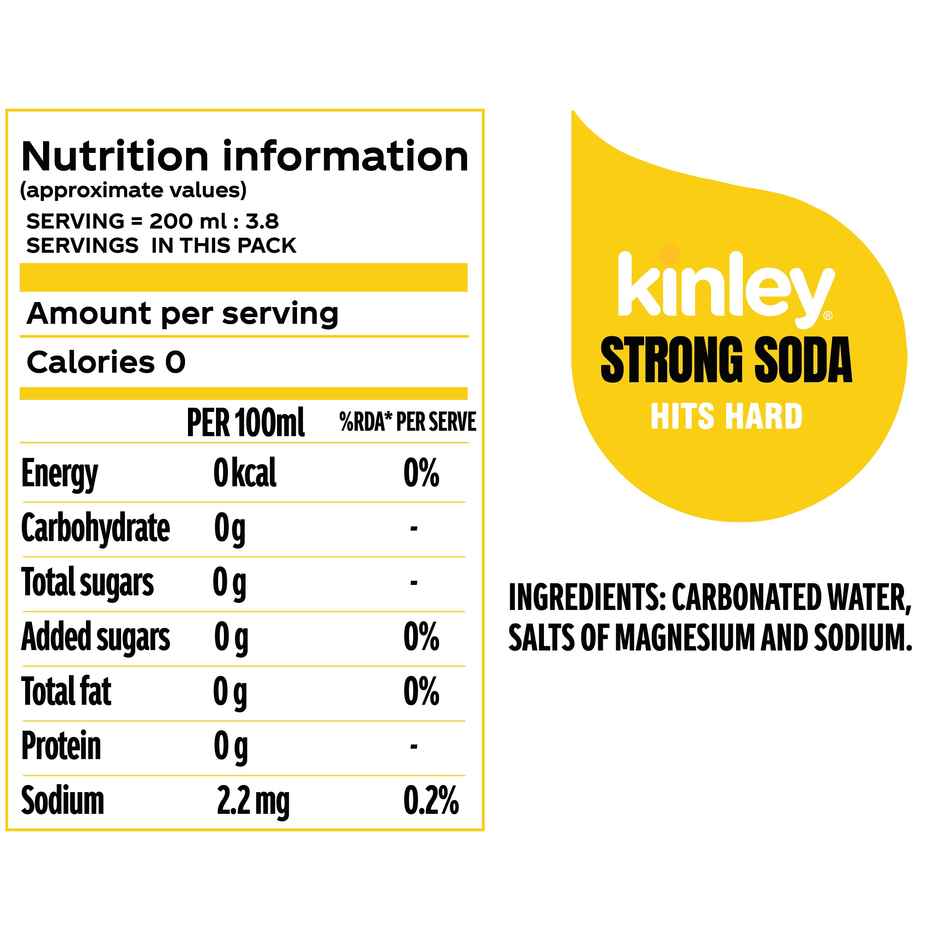 Kinley Soda | Carbonated Water | Club Soda | The Coca-Cola Company