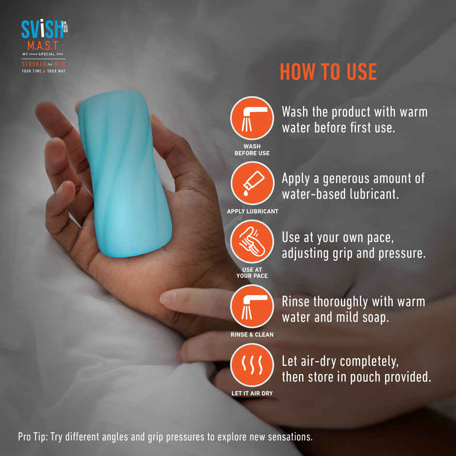 Svish On The Go Mast Stroker Personal Massager For Men