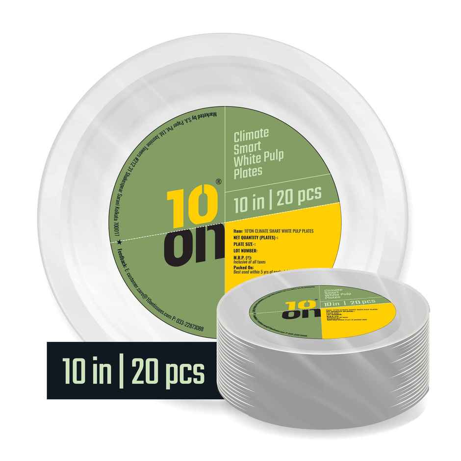 Bagasse Plain Plate | 10 inch | 10'ON Tissues