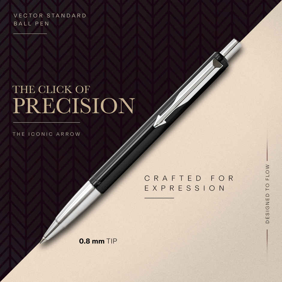 Parker Vector Standard Black CT Ball Pen with Ivory MagSafe | A Thoughtful Choice for Teachers