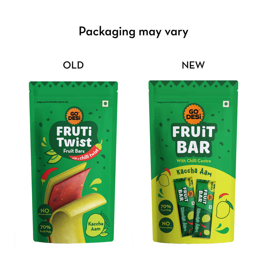 GO DESi Kaccha Aam Fruti Twist Fruit Bar