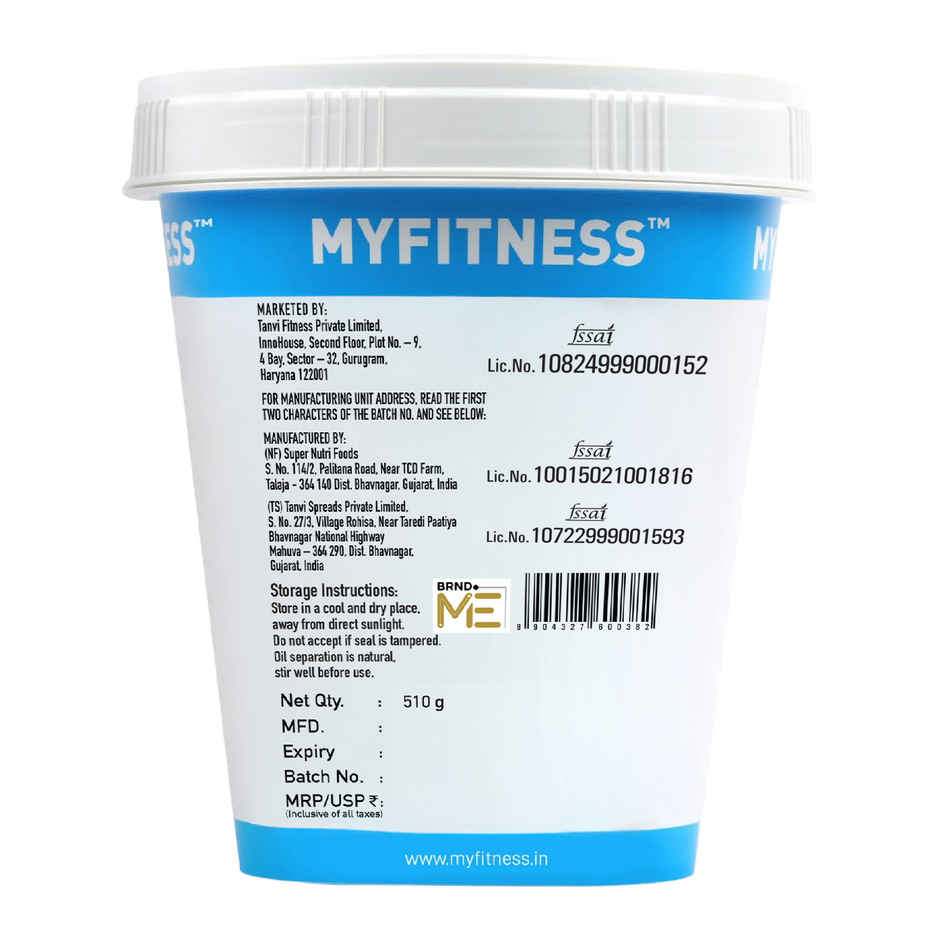 MyFitness Original Peanut Butter Smooth Spread | High Protein