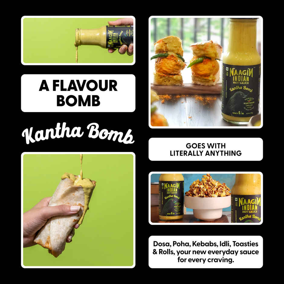 Naagin Kantha Bomb Hot Sauce | Fresh Green Spicy Sauce